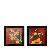 Handcrafted Ceramic Paintings With Flower Vase Pattern 3