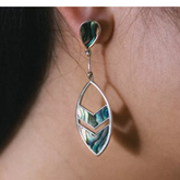 Abalone Leaf Earrings