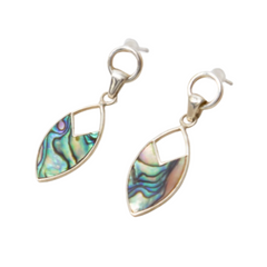 Abalone Leaf Earrings 1