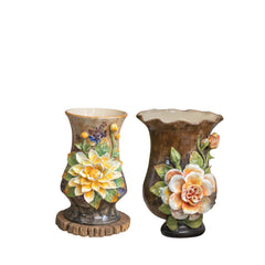 Bat Trang Handcrafted Ceramic Flower Vase 154
