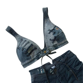 Handmade Upcycled Denim Beach Bra