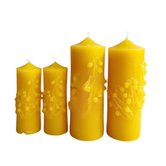 Beeswax Flower Pillar Candle