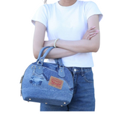 Handmade Upcycled Denim Big Mussel Bag 2