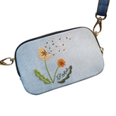 Handmade Upcycled Denim Box Crossbody Bag