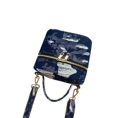 Handmade Upcycled Denim Box Bag