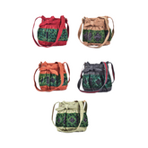 Hand-Woven Brocade Bag With Bow Tie