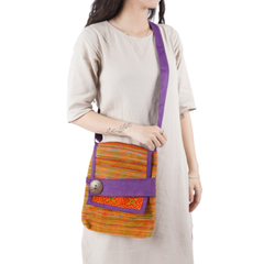 Hand-Woven Brocade Crossbody Bag