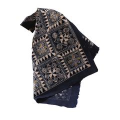 Hand-Woven Square Brocade Scarf