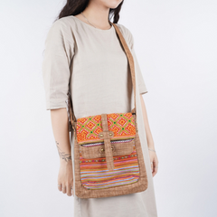 Hand-Woven Brocade Crossbody Bag