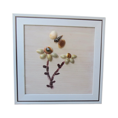 Butterfly Flower Painting Seashells