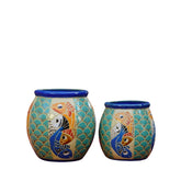 Ceramic Jar With Fish Motif