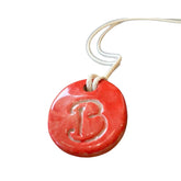 Ceramic Pendant With Raised Letters 3