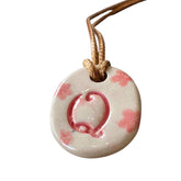 Ceramic Pendant with Raised Letters 1