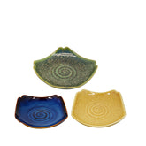 Ceramic Square Plate With Carved Floral Pattern 1