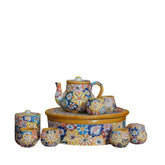 Ceramic Tea Set With Floral Pattern