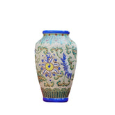 Ceramic Vase With Hibiscus Flower Pattern
