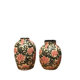 Ceramic Vase With Leaf And Vine Pattern