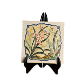 Ceramic Wall Art With Orchid Pattern