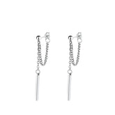 Chain Earrings For Men And Women Handcrafted 925 Sterling Silver