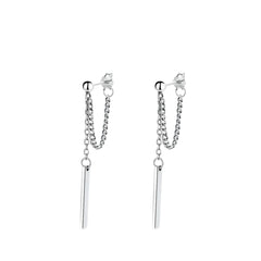 Chain Earrings For Men And Women Handcrafted 925 Sterling Silver