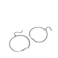 Couple Bracelets Handcrafted 925 Sterling Silver