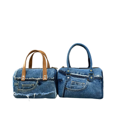 Handmade Upcycled Denim Crossbody Bag