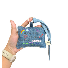 Handmade Upcycled Denim Decorative Keychains 02