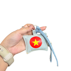 Handmade Upcycled Denim Decorative Keychains 03