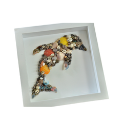 Dolphin Picture Frame From Seashell