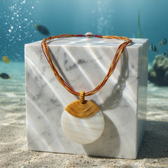 Elegant Handcrafted Pearl Shell Necklace