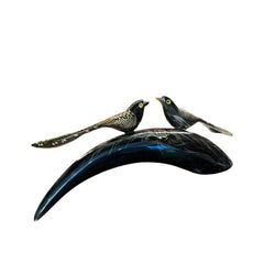 Ethical Handcrafted Buffalo Horn Folk Art Bird Statue