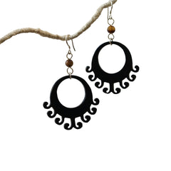 Ethical Handcrafted Buffalo Horn Earring 12
