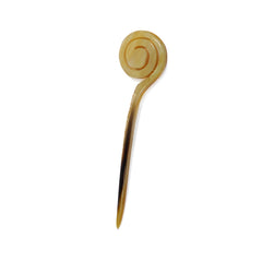 Ethical Handcrafted Buffalo Horn Hair Brooch 8