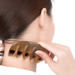 Ethical Handcrafted Buffalo Horn Massage Comb 2