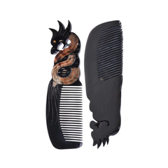 Ethical Handcrafted Buffalo Horn Zodiac Comb 1