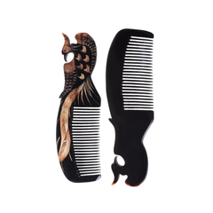 Ethical Handcrafted Buffalo Horn Zodiac Comb 3