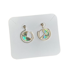 Exquisite Handcrafted Abalone Shell Silver Earrings