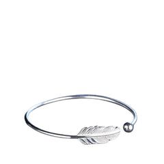 Feather Bracelet Handcrafted 925 Sterling Silver