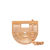 Half-Moon Shaped Bamboo Handbag 2
