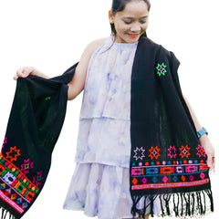 Hand-Woven Ethnic Brocade Scarf
