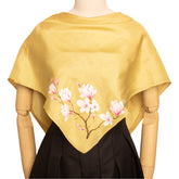 Hand painted square scarf Mulberry Silk Handcrafted