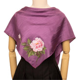 Hand painted square scarf Mulberry Silk Handcrafted