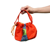 Hand-Woven Brocade Spiral Bag