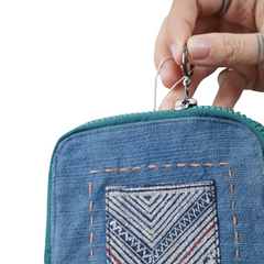 Hand-Woven Square Brocade Wallet