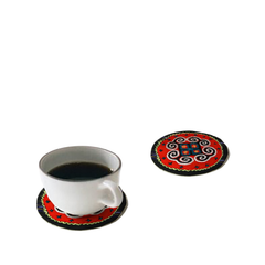 Hand Embroidered Brocade Coasters