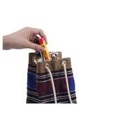 Hand-Woven Brocade Drawstring Bag