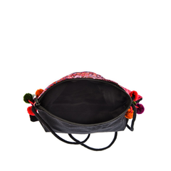 Hand-Woven Trapezoidal Brocade Crossbody Bag