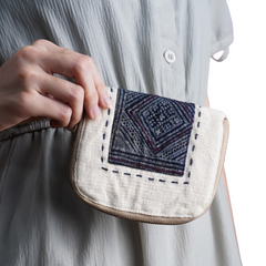 Hand-Woven Square Brocade Wallet
