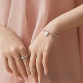 Handcrafted 925 Sterling Silver Heart-Shaped Bracelet