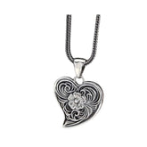 Handcrafted 925 Sterling Silver Heart-Shaped Pendant For Men